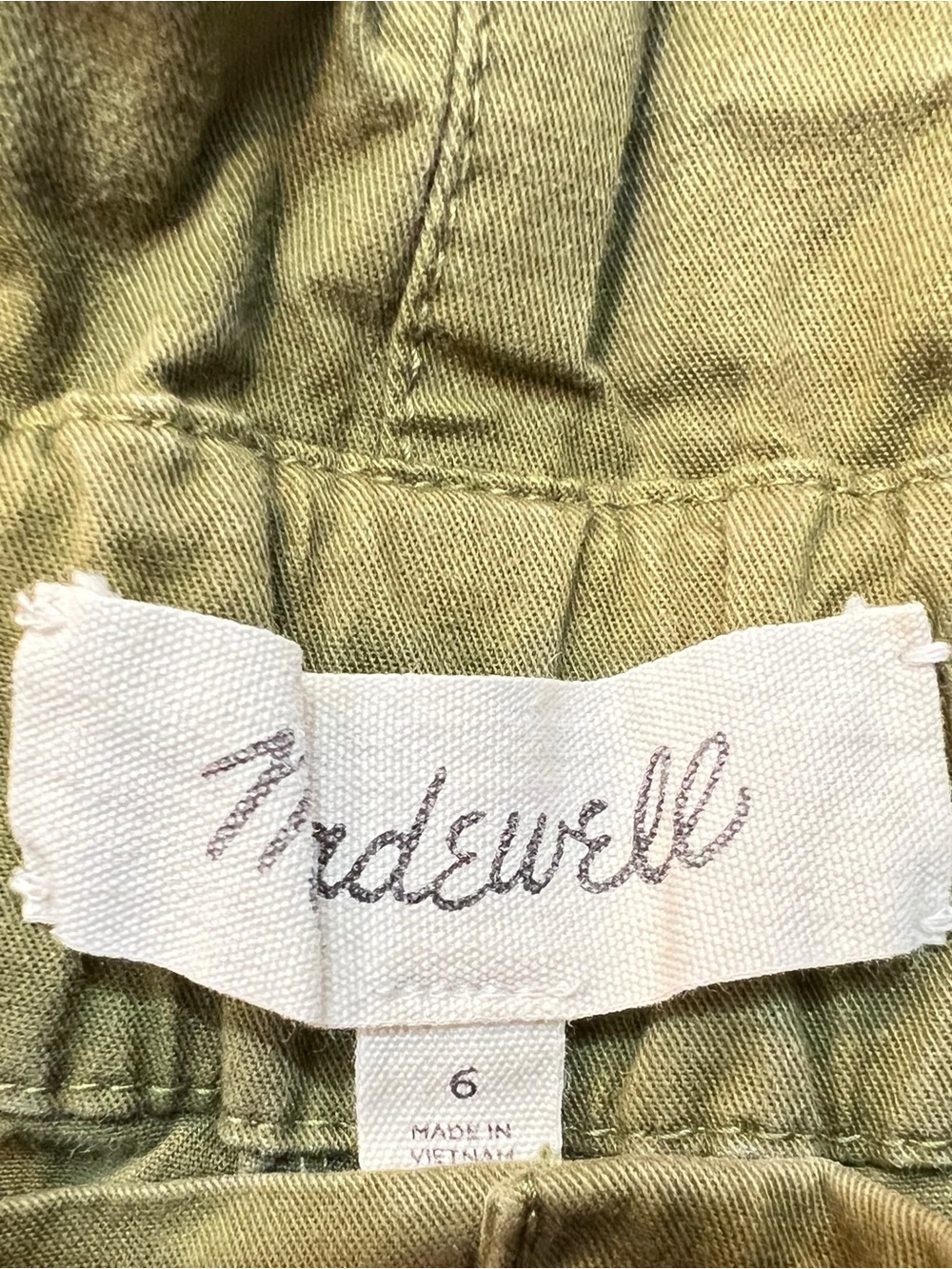 Madewell Paper Bag Tapered Pants Green 6 - Picture 7 of 12